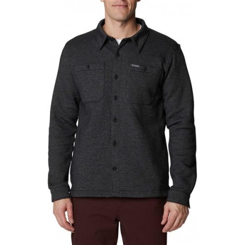 Columbia Men's Great Hart Mountain Shirt Black Heather Jacket Columbia Men's Great Hart Mountain Shirt Black Heather Jacket