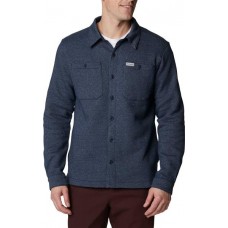 Columbia Men's Great Hart Mountain Shirt Collegiate Navy Heather Jacket Columbia Men's Great Hart Mountain Shirt Collegiate Navy Heather Jacket