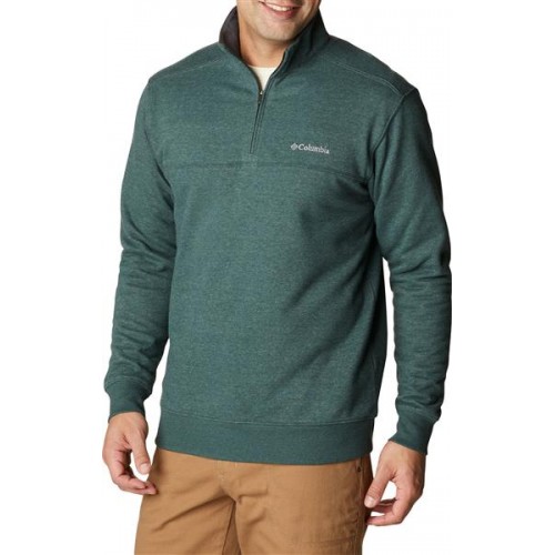 Columbia Men's Hart Mountain 1/2 Zip Spruce Heather Pullover Columbia Men's Hart Mountain 1/2 Zip Spruce Heather Pullover