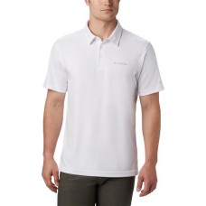 Columbia Men's Mist Trail Short Sleeve White Polo Columbia Men's Mist Trail Short Sleeve White Polo