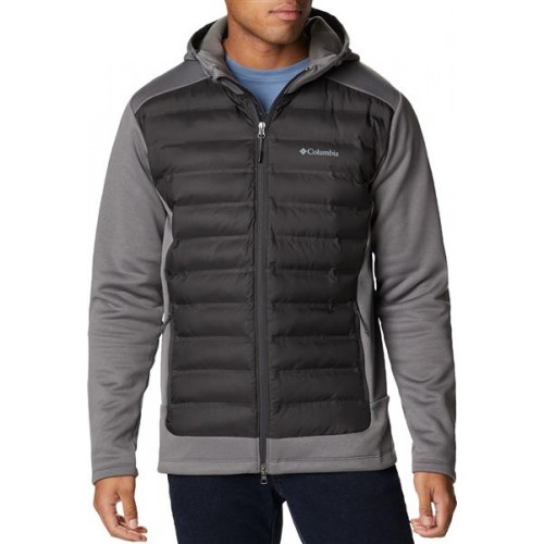Columbia Men's Out-Shield Insulated Full Zip Hooded City Grey/Shark Jacket Columbia Men's Out-Shield Insulated Full Zip Hooded City Grey/Shark Jacket