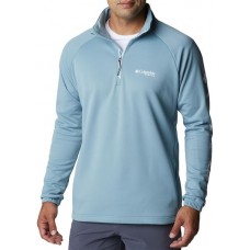 Columbia Men's PFG l Tackle Fleece 1/4 Storm/White Logo Zip