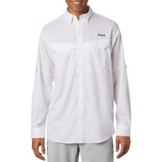 Columbia Men's PFG Low Drag Offshore Long Sleeve White Shirt Columbia Men's PFG Low Drag Offshore Long Sleeve White Shirt