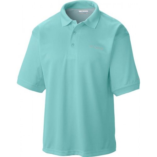 Columbia Men's PFG Perfect Cast Polo Gulf Stream Shirt Columbia Men's PFG Perfect Cast Polo Gulf Stream Shirt