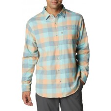 Columbia Men's PFG Slack Tide Flannel Long Sleeve Bright Nectar Big Gingham Shirt Columbia Men's PFG Slack Tide Flannel Long Sleeve Bright Nectar Big Gingham Shirt