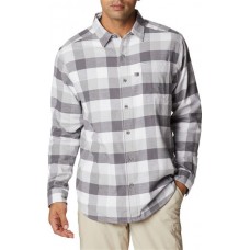 Columbia Men's PFG Slack Tide Flannel Long Sleeve City Grey Big Gingham Shirt Columbia Men's PFG Slack Tide Flannel Long Sleeve City Grey Big Gingham Shirt