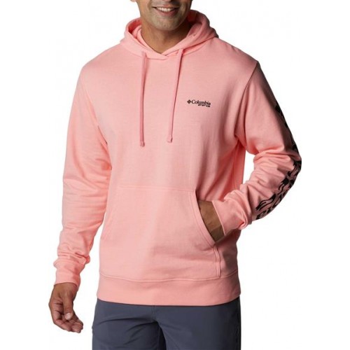 Columbia Men's PFG Sleeve Graphic Sorbet/Black Hoodie Columbia Men's PFG Sleeve Graphic Sorbet/Black Hoodie