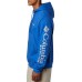Columbia Men's PFG Sleeve Graphic Vivid Blue/Cool Grey Logo Hoodie