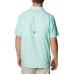 Columbia Men's PFG Super Slack Tide Short Sleeve Mint Cay Kona Print Shirt Columbia Men's PFG Super Slack Tide Short Sleeve Mint Cay Kona Print Shirt