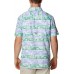 Columbia Men's PFG Super Slack Tide Short Sleeve Winter Green Ombre Fsh St Shirt Columbia Men's PFG Super Slack Tide Short Sleeve Winter Green Ombre Fsh St Shirt