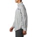 Columbia Men's PFG Super Tamiami Long Sleeve Cool Grey Small Check Shirt