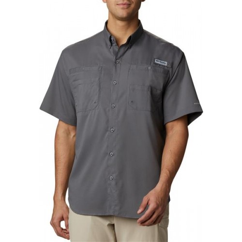 Columbia Men's PFG Tamiami II Short Sleeve City Grey Shirt Columbia Men's PFG Tamiami II Short Sleeve City Grey Shirt
