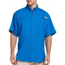 Columbia Men's PFG Tamiami II Short Sleeve Vivid Blue Shirt Columbia Men's PFG Tamiami II Short Sleeve Vivid Blue Shirt