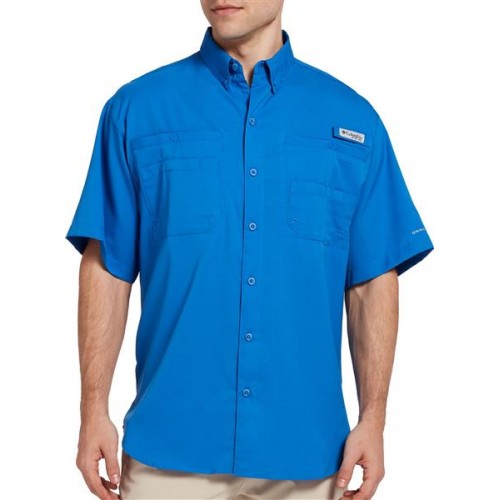 Columbia Men's PFG Tamiami II Short Sleeve Vivid Blue Shirt Columbia Men's PFG Tamiami II Short Sleeve Vivid Blue Shirt
