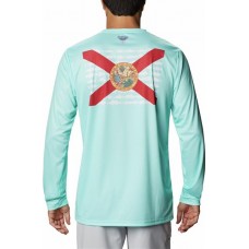 Columbia Men's PFG Terminal Tackle Fish Flag Long Sleeve Gulf Stream/Florida Shirt Columbia Men's PFG Terminal Tackle Fish Flag Long Sleeve Gulf Stream/Florida Shirt