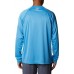 Columbia Men's PFG Terminal Tackle Heather Long Sleeve Comp Blue Hthr/White Logo Shirt Columbia Men's PFG Terminal Tackle Heather Long Sleeve Comp Blue Hthr/White Logo Shirt