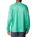 Columbia Men's PFG Terminal Tackle Heather Long Sleeve LT Jade Heath/Metal Logo Shirt