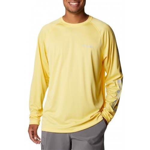 Columbia Men's PFG Terminal Tackle Heather Long Sleeve Sun Glw Heather/Cl Gry Lg Shirt Columbia Men's PFG Terminal Tackle Heather Long Sleeve Sun Glw Heather/Cl Gry Lg Shirt