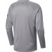 Columbia Men's PFG Terminal Tackle Long Sleeve Cool Grey/Vivid Blue Shirt Columbia Men's PFG Terminal Tackle Long Sleeve Cool Grey/Vivid Blue Shirt