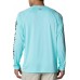 Columbia Men's PFG Terminal Tackle Long Sleeve Gulf Stream/Black Logo Shirt