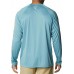 Columbia Men's PFG Terminal Tackle Long Sleeve Storm/Bright Nectar Logo Shirt Columbia Men's PFG Terminal Tackle Long Sleeve Storm/Bright Nectar Logo Shirt