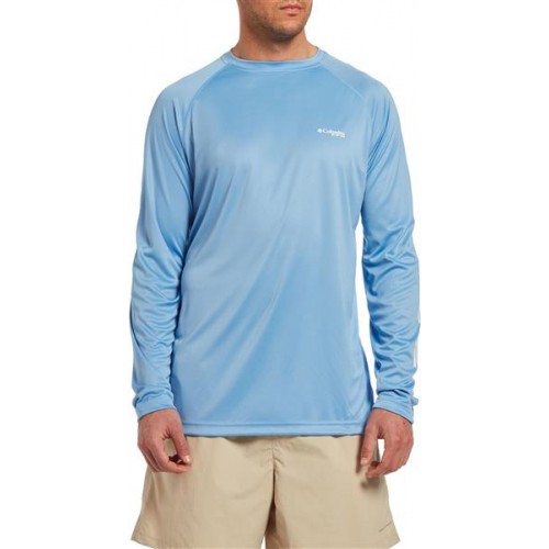 Columbia Men's PFG Terminal Tackle Long Sleeve White Cap Shirt Columbia Men's PFG Terminal Tackle Long Sleeve White Cap Shirt