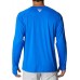 Columbia Men's PFG Zero Rules Long Sleeve Blue Macaw Shirt