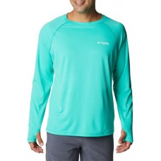 Columbia Men's PFG Zero Rules Long Sleeve Electric Turquoise Shirt Columbia Men's PFG Zero Rules Long Sleeve Electric Turquoise Shirt