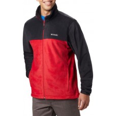 Columbia Men's Steens Mountain Full Zip Fleece Black/Mountain Red Jacket Columbia Men's Steens Mountain Full Zip Fleece Black/Mountain Red Jacket