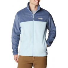 Columbia Men's Steens Mountain Full Zip Fleece Dark Mountain/Sky Blue Jacket Columbia Men's Steens Mountain Full Zip Fleece Dark Mountain/Sky Blue Jacket