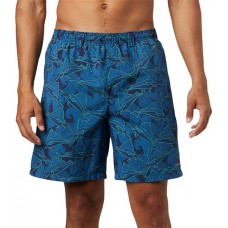 Columbia Men's Super Backcast Water Collegiate Navy Fish Wave Shorts