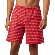 Columbia Men's Super Backcast Water Red Spark AmericanaStripe Shorts