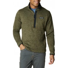 Columbia Men's Sweater Weather 1/2 Zip Olive Green/Black Pullover