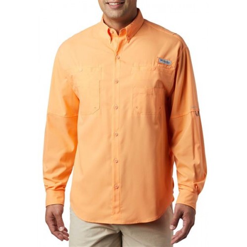 Columbia Men's Tamiami II Long Sleeve Bright Nectar Shirt Columbia Men's Tamiami II Long Sleeve Bright Nectar Shirt