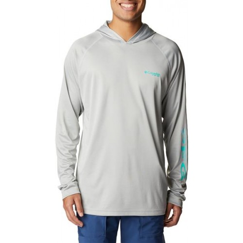 Columbia Men's Terminal Tackle Heather Cool Grey Heather/Ombre Hoodie Columbia Men's Terminal Tackle Heather Cool Grey Heather/Ombre Hoodie