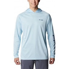 Columbia Men's Terminal Tackle Heather Spring Blue Heather/Carbn Hoodie Columbia Men's Terminal Tackle Heather Spring Blue Heather/Carbn Hoodie