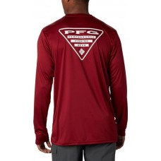 Columbia Men's Terminal Tackle PFG Destination Long Sleeve Beet/Alabama Shirt