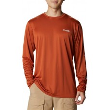 Columbia Men's Terminal Tackle PFG Destination Long Sleeve Cedar/Texas Shirt Columbia Men's Terminal Tackle PFG Destination Long Sleeve Cedar/Texas Shirt