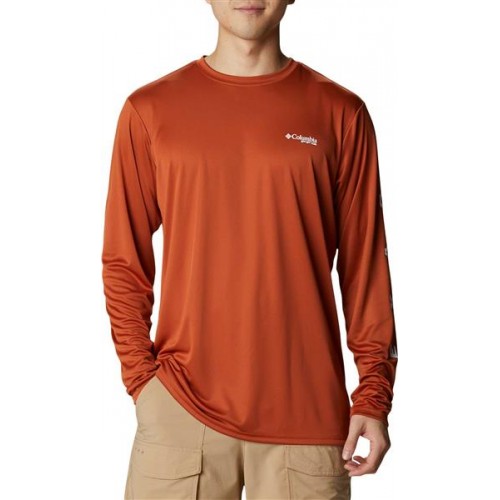 Columbia Men's Terminal Tackle PFG Destination Long Sleeve Cedar/Texas Shirt Columbia Men's Terminal Tackle PFG Destination Long Sleeve Cedar/Texas Shirt