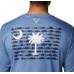 Columbia Men's Terminal Tackle PFG Fish Flag Long Sleeve Bluestone/SC Fish Shirt