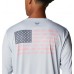 Columbia Men's Terminal Tackle PFG Fish Flag Long Sleeve City Grey/Cool Grey Shirt Columbia Men's Terminal Tackle PFG Fish Flag Long Sleeve City Grey/Cool Grey Shirt