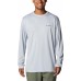 Columbia Men's Terminal Tackle PFG Fish Flag Long Sleeve City Grey/Cool Grey Shirt Columbia Men's Terminal Tackle PFG Fish Flag Long Sleeve City Grey/Cool Grey Shirt