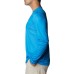 Columbia Men's Terminal Tackle PFG Fish Flag Long Sleeve Comp Blue/Wht Offsh Fish Shirt