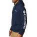 Columbia Men's Viewmont II Sleeve Graphic Collegiate Navy/White Hoodie