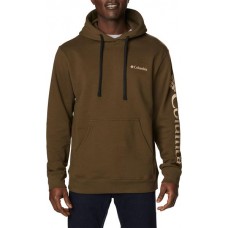 Columbia Men's Viewmont II Sleeve Graphic Olive Grn/Ancient Fossil Hoodie