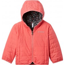 Columbia Toddler Boys' Reversible Double Trouble Insulated Blush Pink/Blk Paperflake Jacket