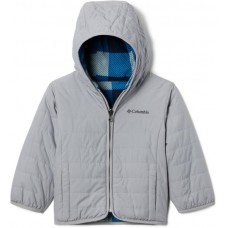 Columbia Toddler Boys' Reversible Double Trouble Insulated Col Gry/Brt Indg Chck Mlt Jacket
