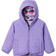 Columbia Toddler Boys' Reversible Double Trouble Insulated Paisly Purple/Wht Chckpnt Jacket