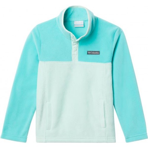 Columbia Youth Steens Mountain 1/4 Snap Fleece Sea Ice/Dolphin Pull-Over Columbia Youth Steens Mountain 1/4 Snap Fleece Sea Ice/Dolphin Pull-Over