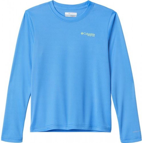 Columbia Youth Terminal Tackle PFG Long Sleeve Graphic Harbor Blue/Lm Glw Fsh Fl T-Shirt Columbia Youth Terminal Tackle PFG Long Sleeve Graphic Harbor Blue/Lm Glw Fsh Fl T-Shirt